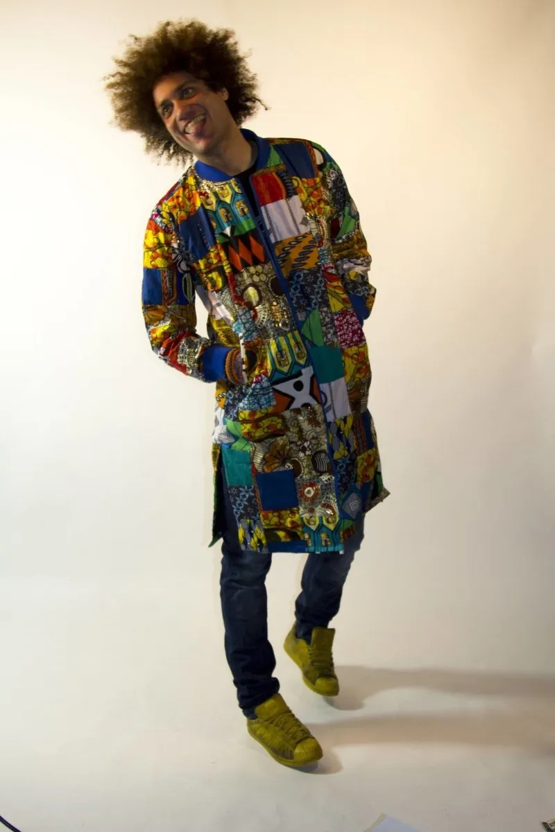 Festival Coat in Patchwork African Print