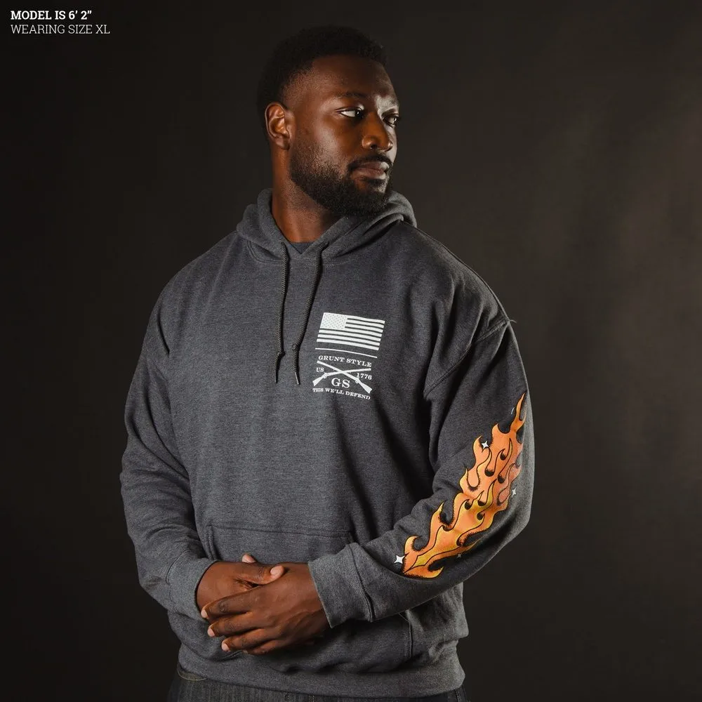 Flamethrower Hoodie - Dark Heather