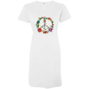 Floral Peace Sign Ladies' Cover-Up