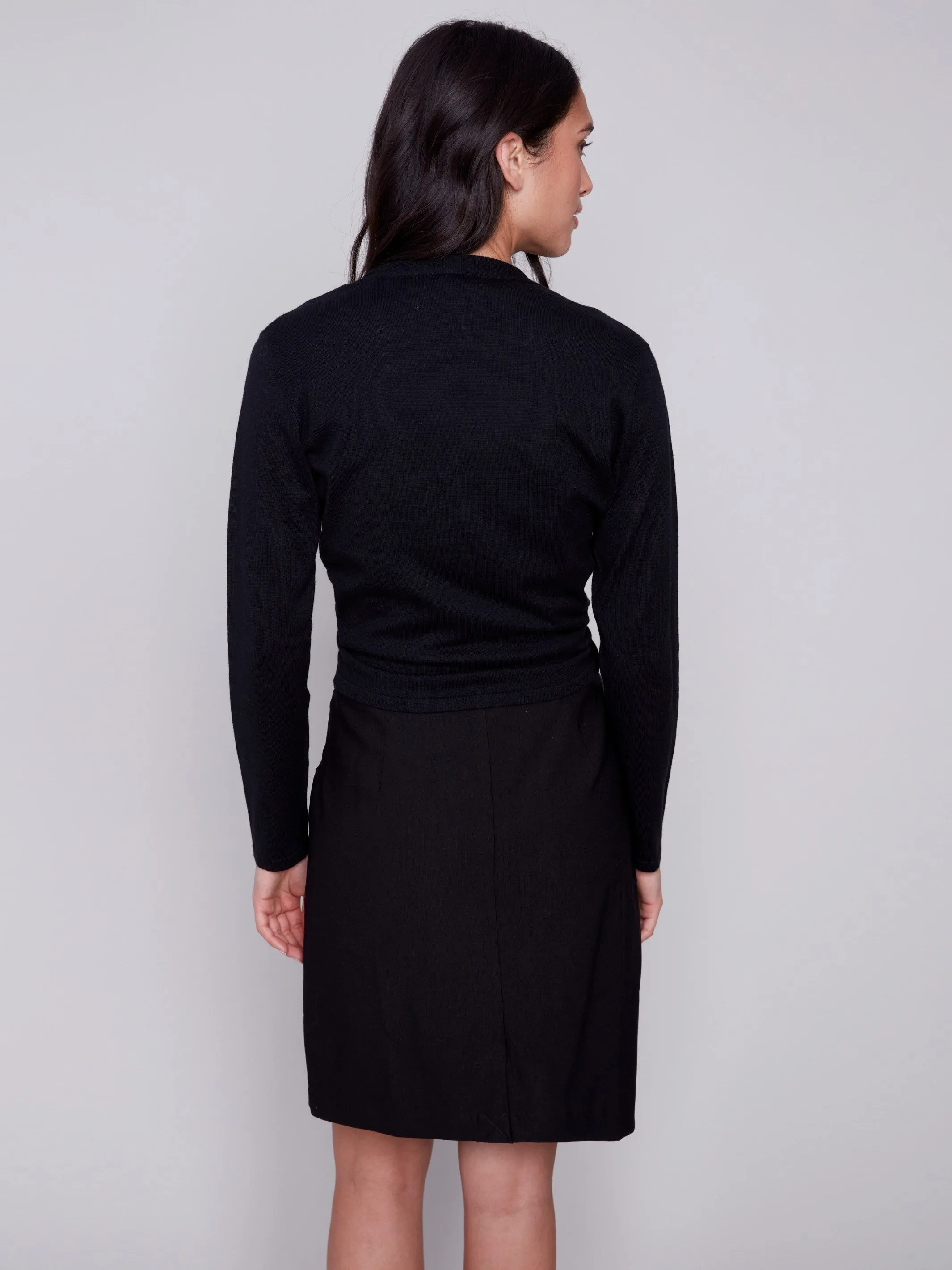 Front Tie Bolero - Black