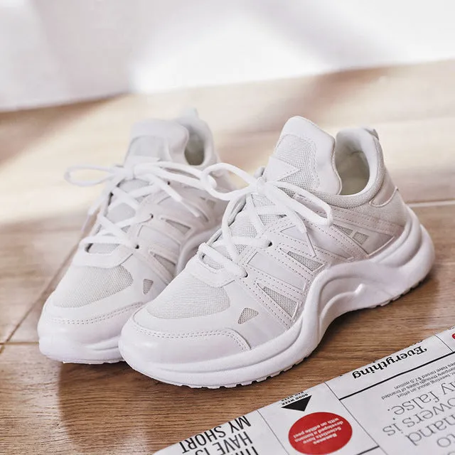 Fujin Sneakers Women 2019 Breathable Mesh Casual Shoes