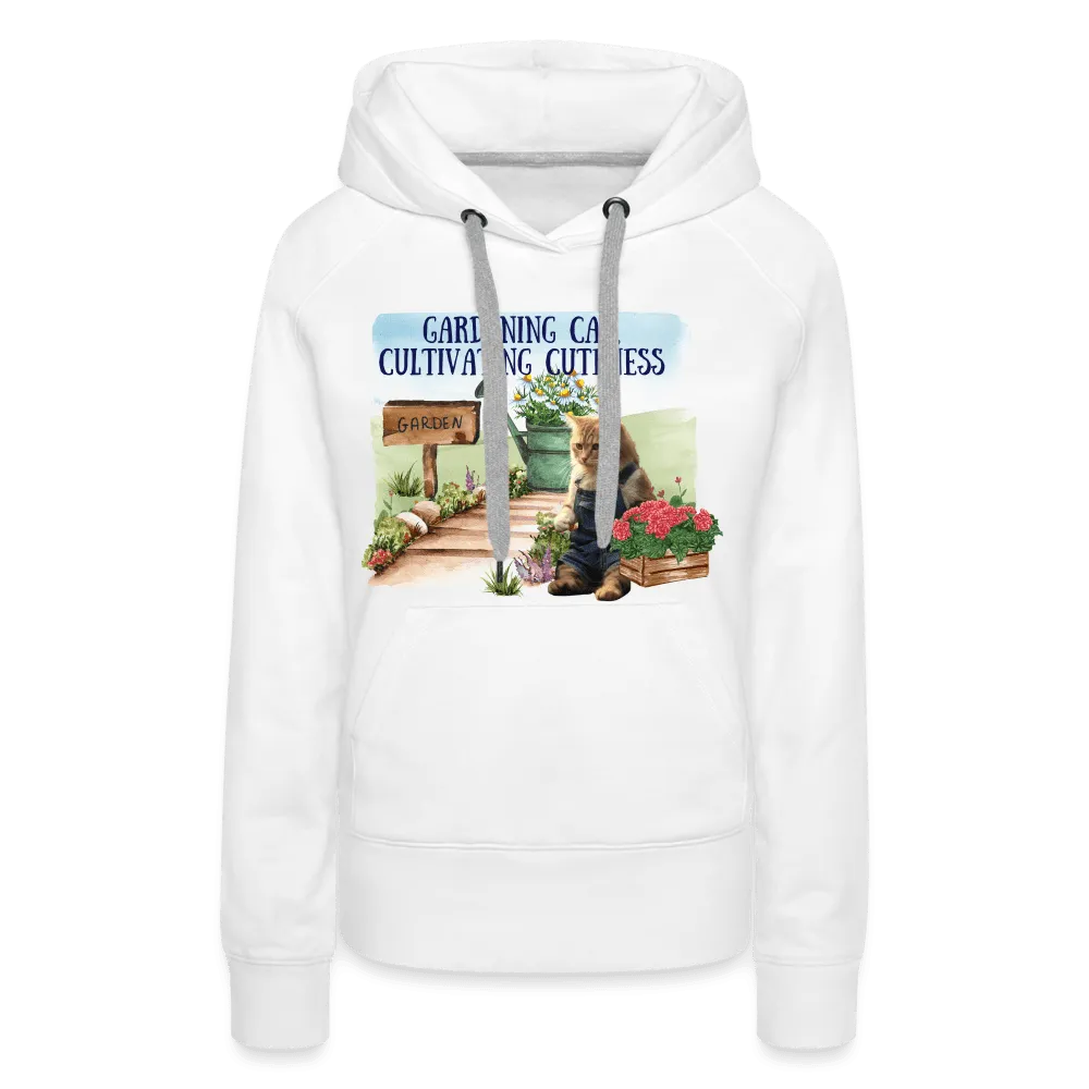 Gardening Cat, Cultivating Cuteness - Women’s Premium Hoodie