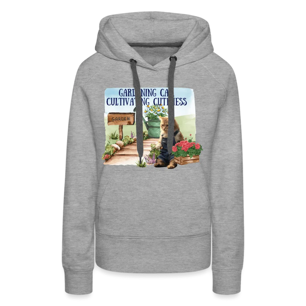 Gardening Cat, Cultivating Cuteness - Women’s Premium Hoodie