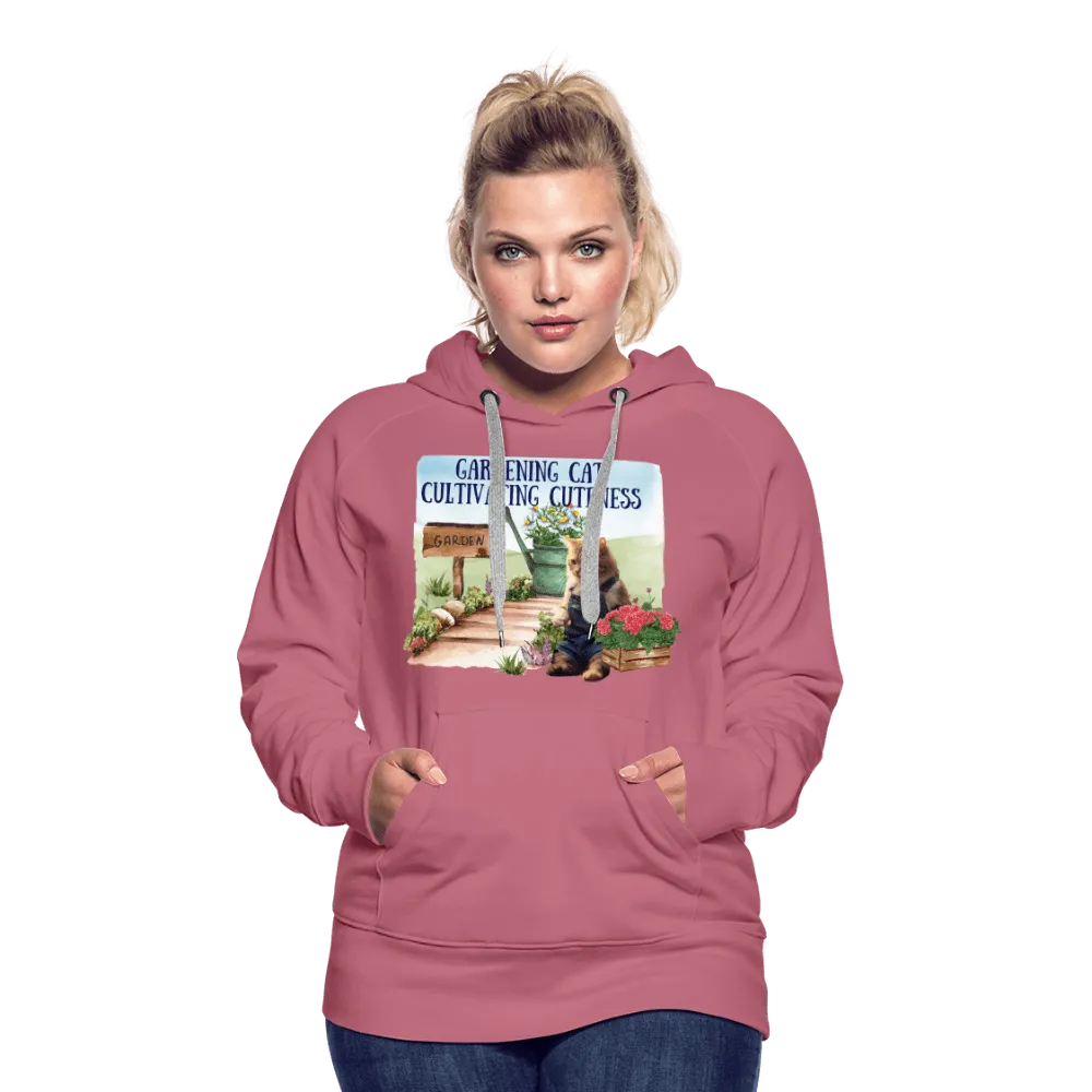 Gardening Cat, Cultivating Cuteness - Women’s Premium Hoodie