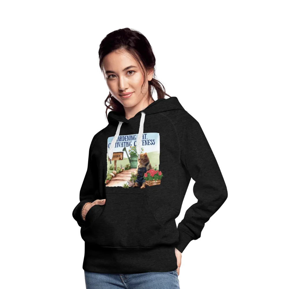 Gardening Cat, Cultivating Cuteness - Women’s Premium Hoodie