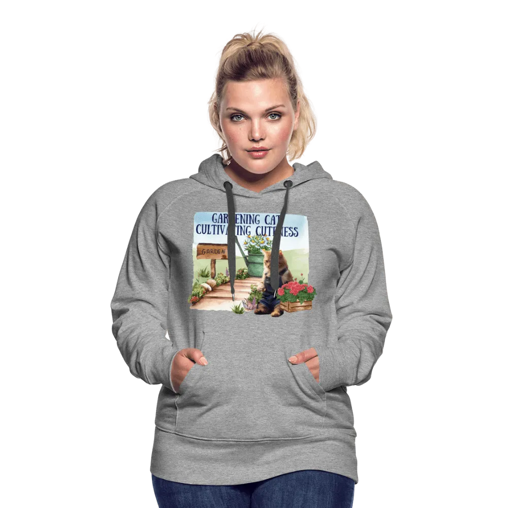 Gardening Cat, Cultivating Cuteness - Women’s Premium Hoodie