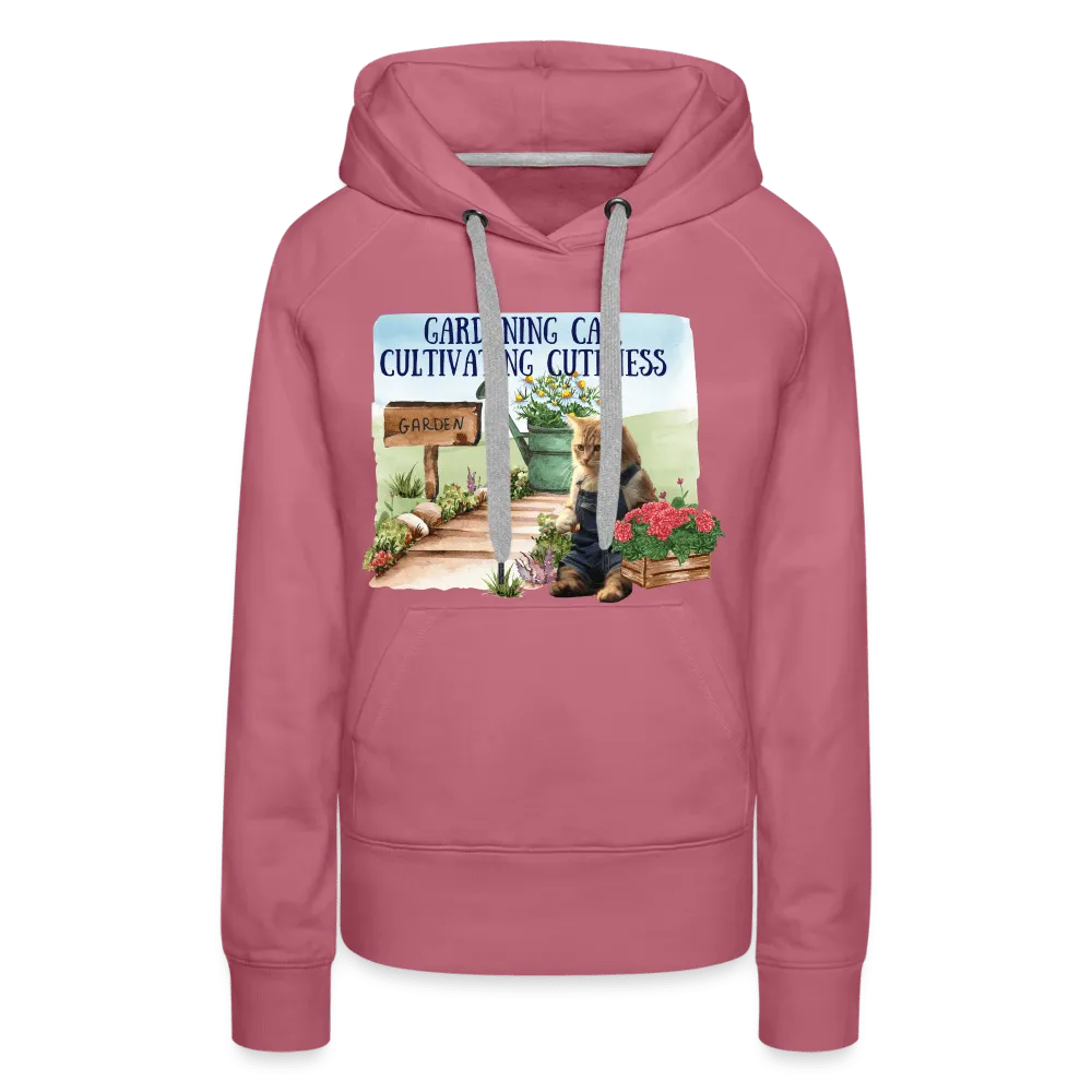 Gardening Cat, Cultivating Cuteness - Women’s Premium Hoodie