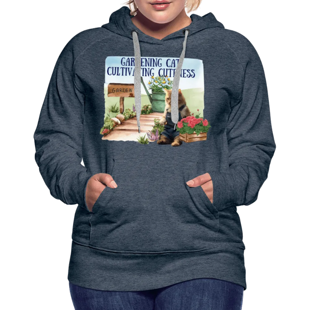 Gardening Cat, Cultivating Cuteness - Women’s Premium Hoodie