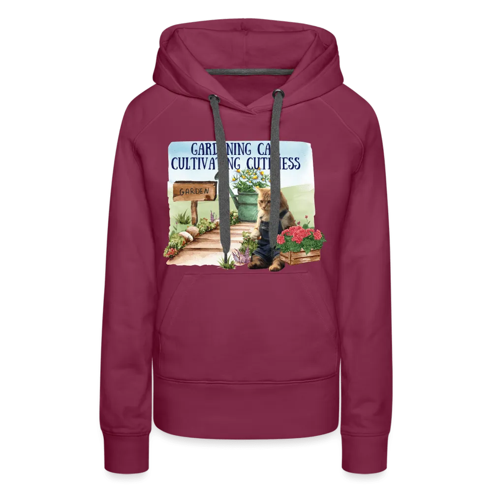 Gardening Cat, Cultivating Cuteness - Women’s Premium Hoodie