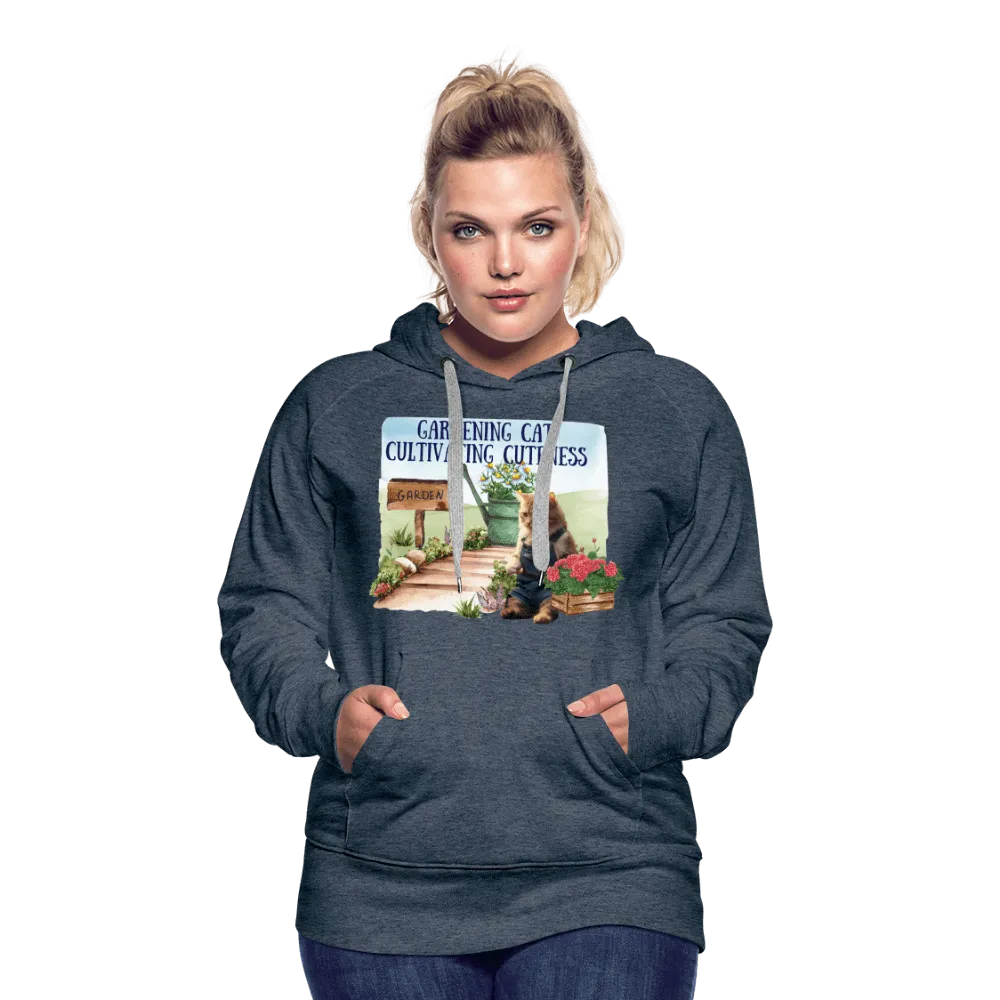 Gardening Cat, Cultivating Cuteness - Women’s Premium Hoodie