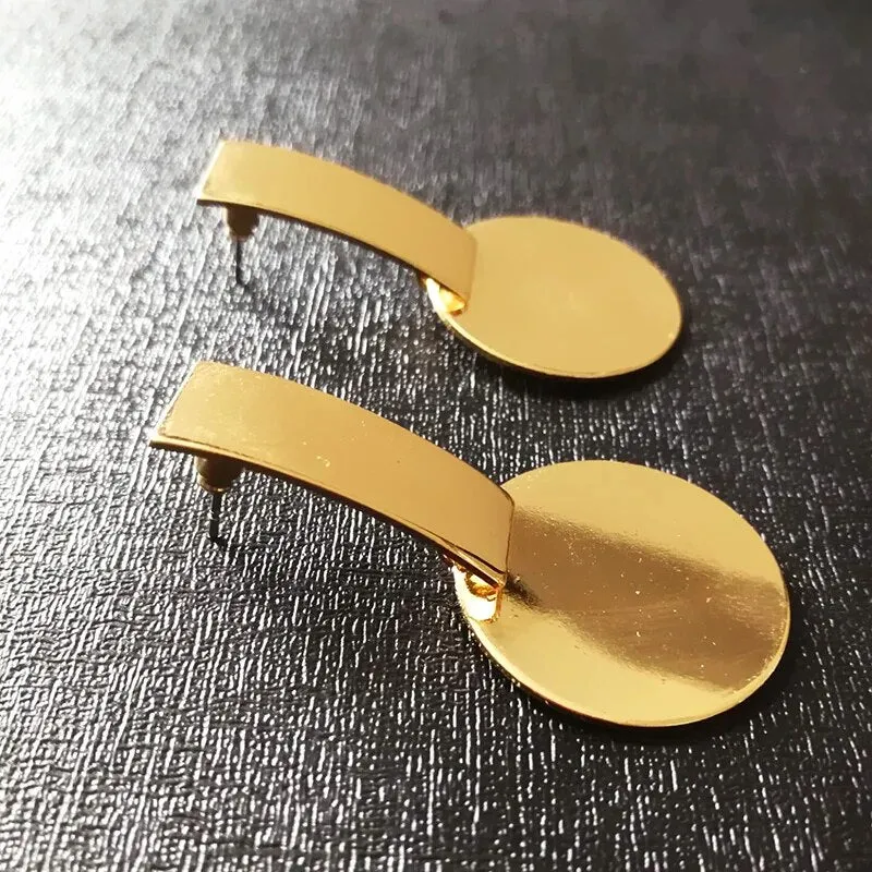 Geometric Gold Classic Women Earrings