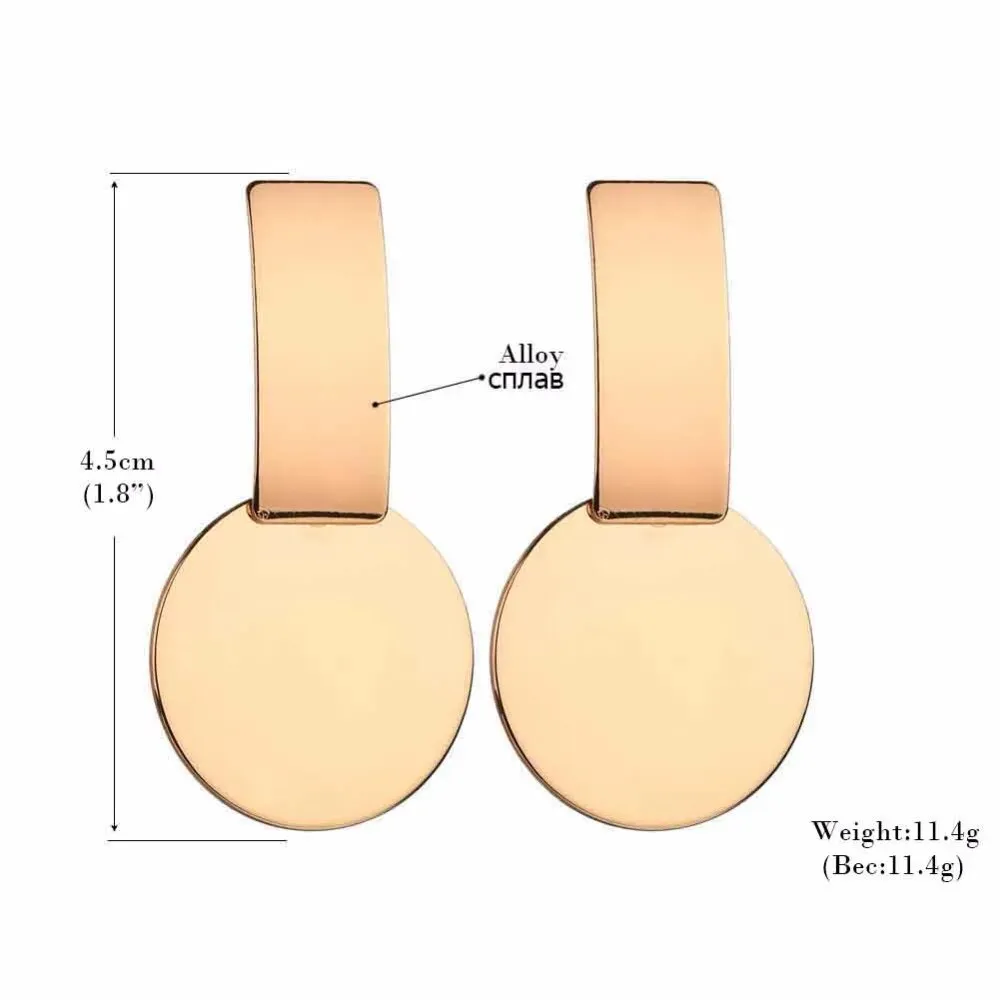 Geometric Gold Classic Women Earrings