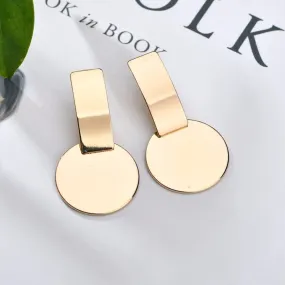 Geometric Gold Classic Women Earrings