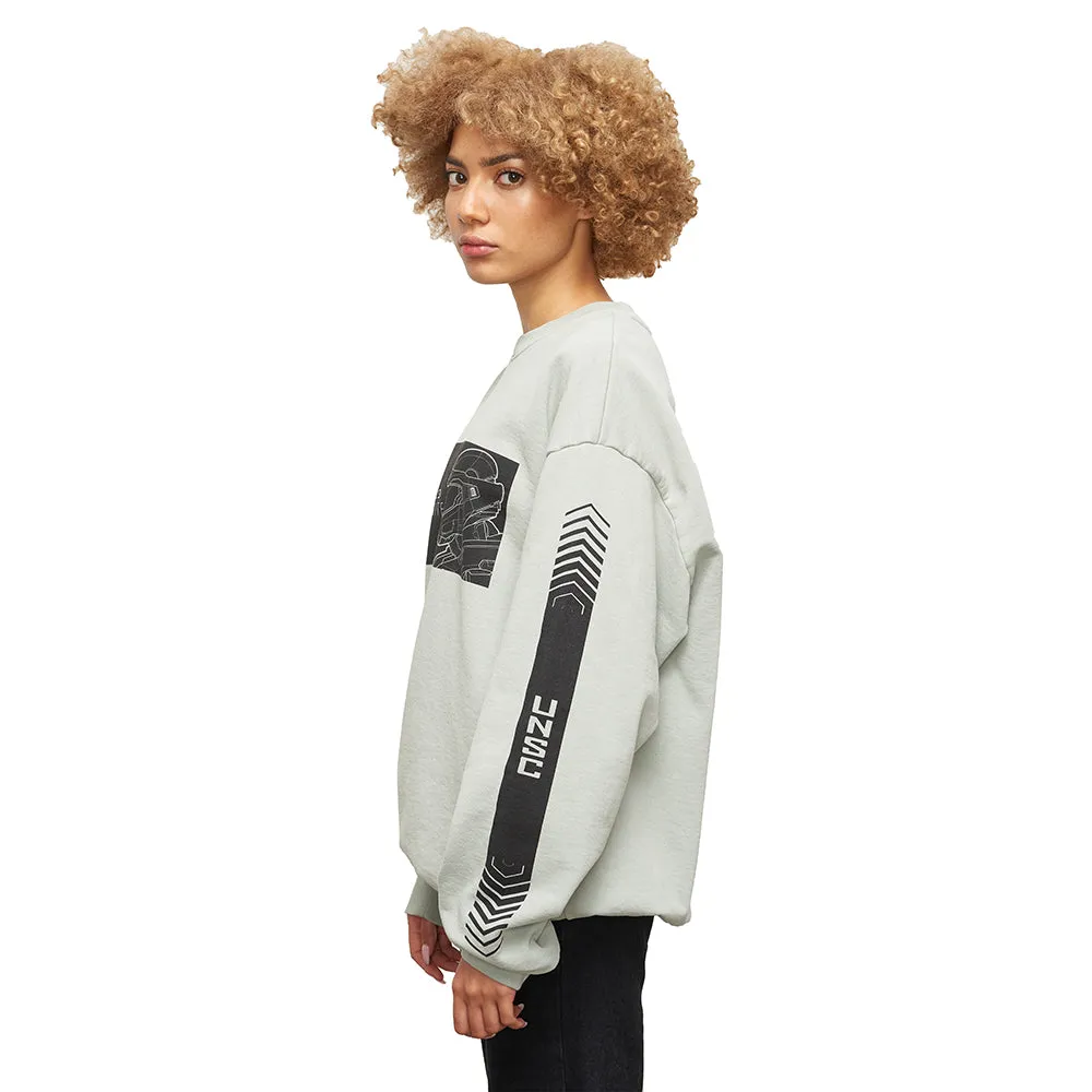 Halo Infinite Deconstructed Light Gray Crewneck Sweatshirt