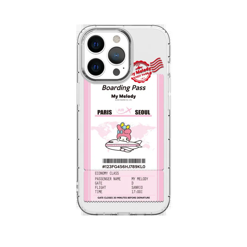 Hello Kitty & Friends boarding pass iPhone jelly cover - SANRIO Korea