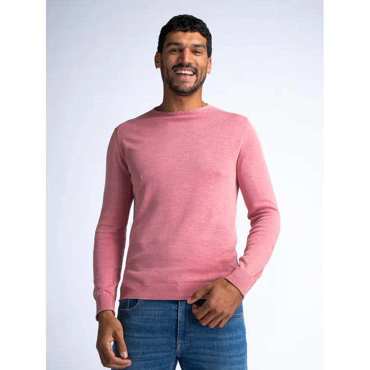 JERSEY HOMBRE  PETROL MEN KNITWEAR ROUND NECK BASIC