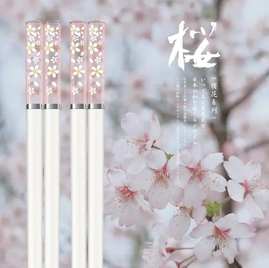 Korean Cherry Blossom Translucent Chopsticks