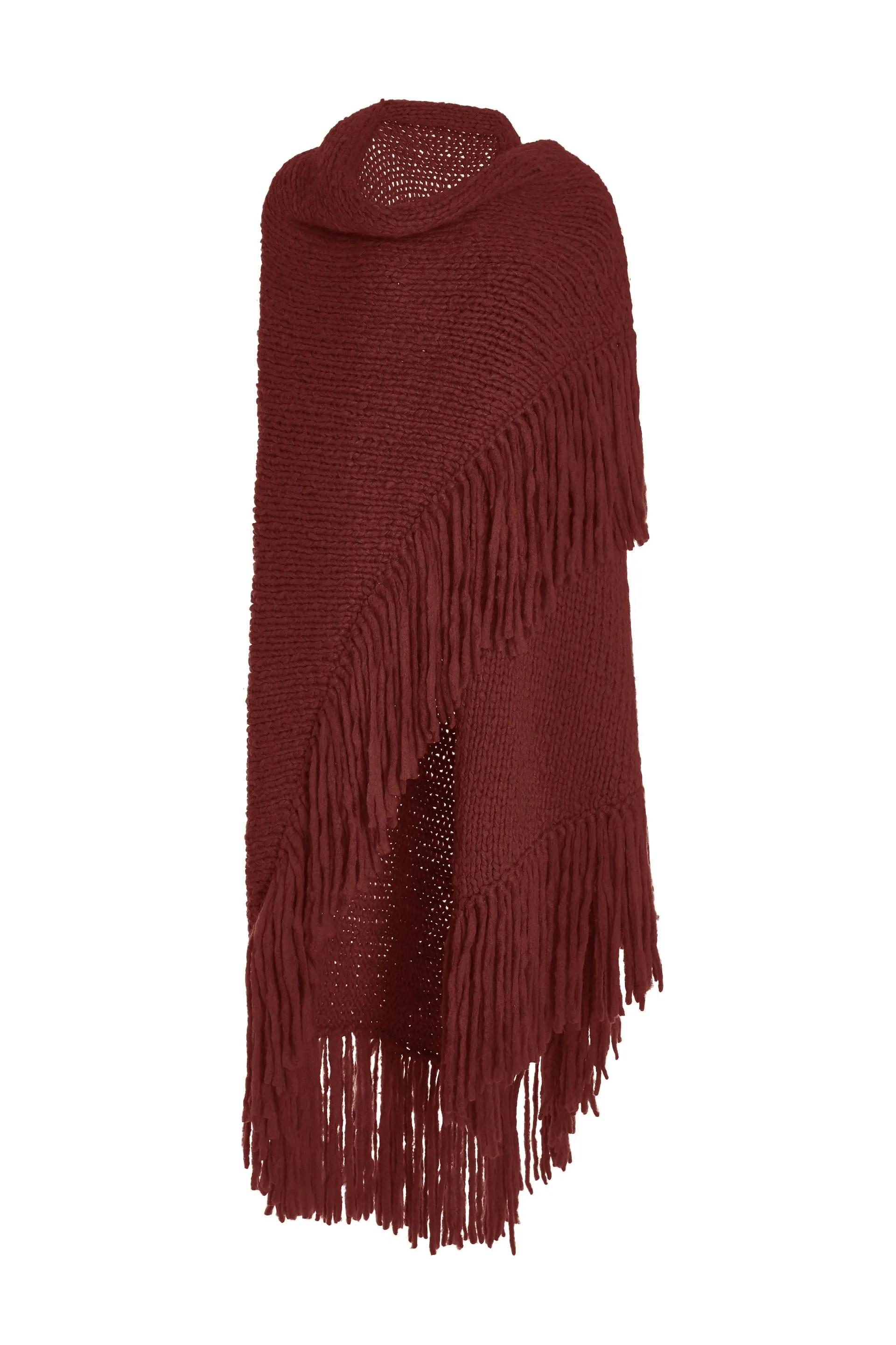 Lauren Knit Wrap in Windsor Wine Welfat Cashmere