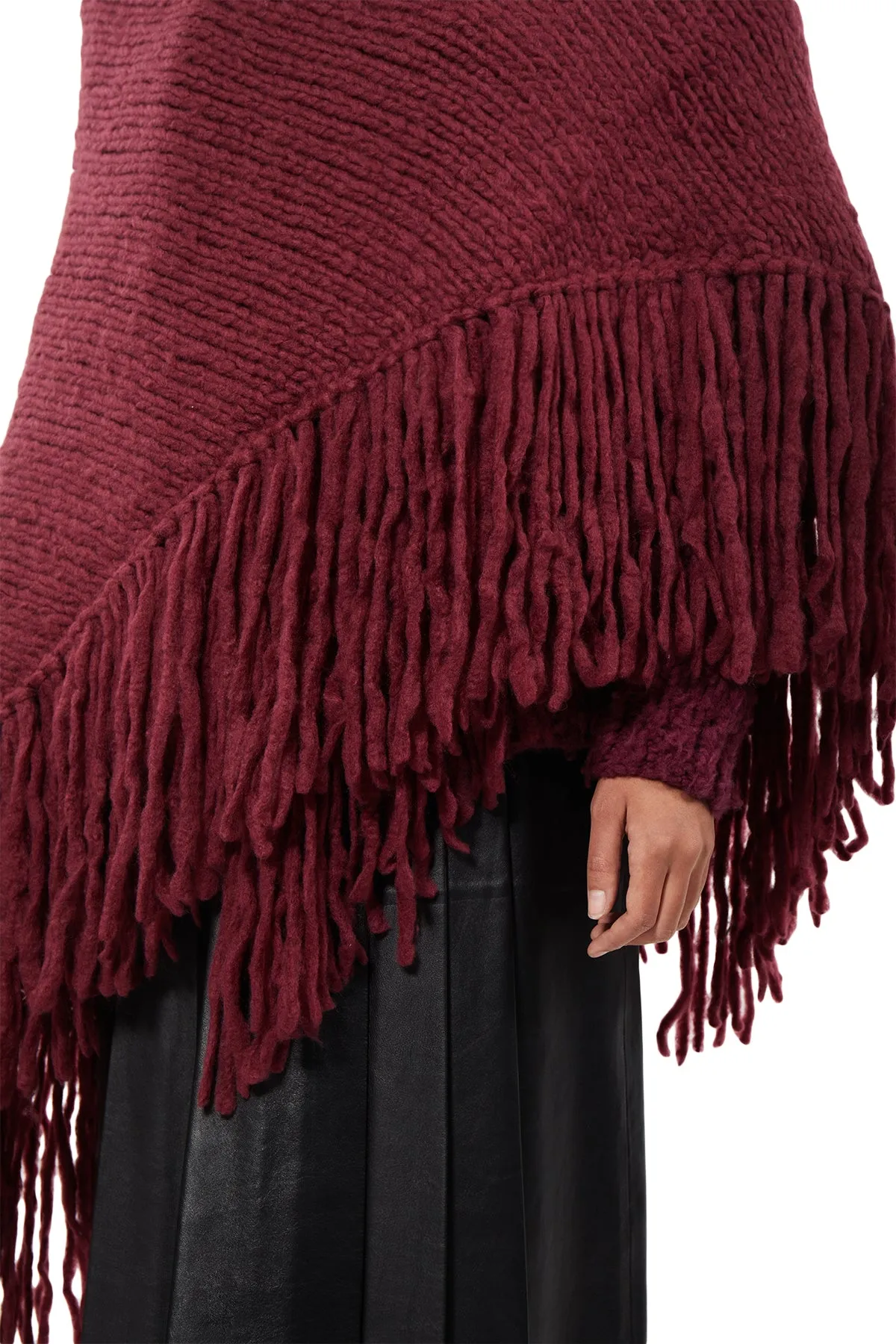 Lauren Knit Wrap in Windsor Wine Welfat Cashmere