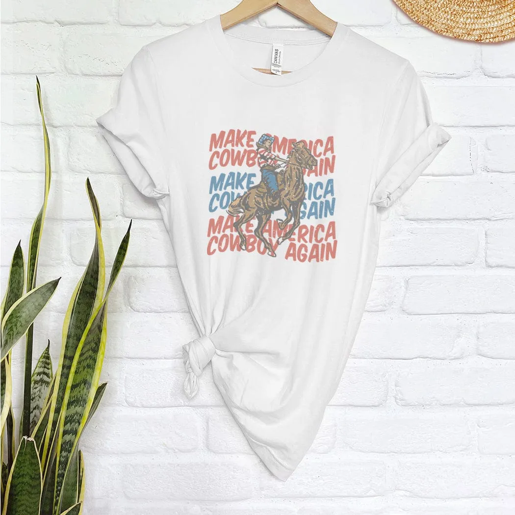 Make America Cowboy Western Graphic T-Shirt - WE201