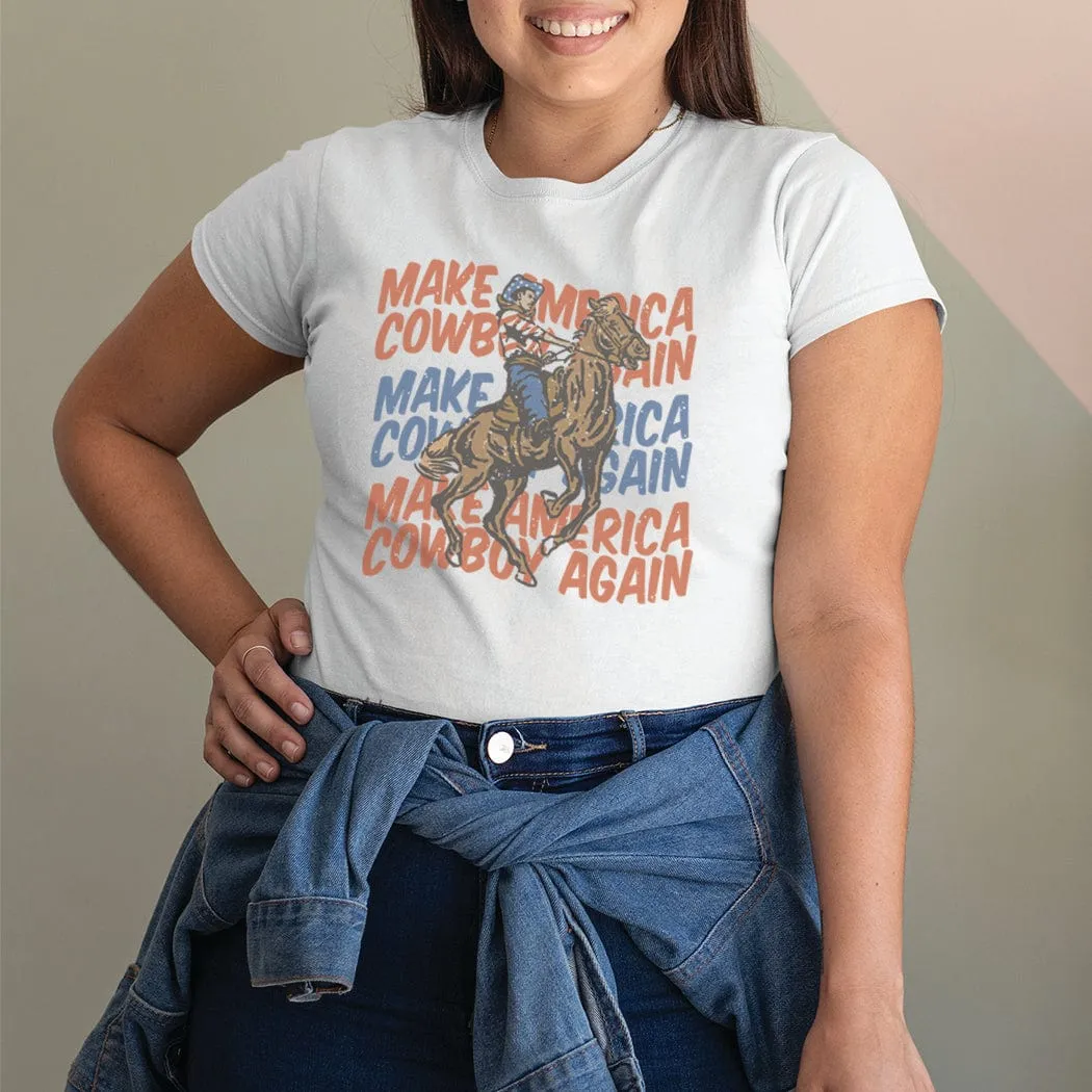 Make America Cowboy Western Graphic T-Shirt - WE201