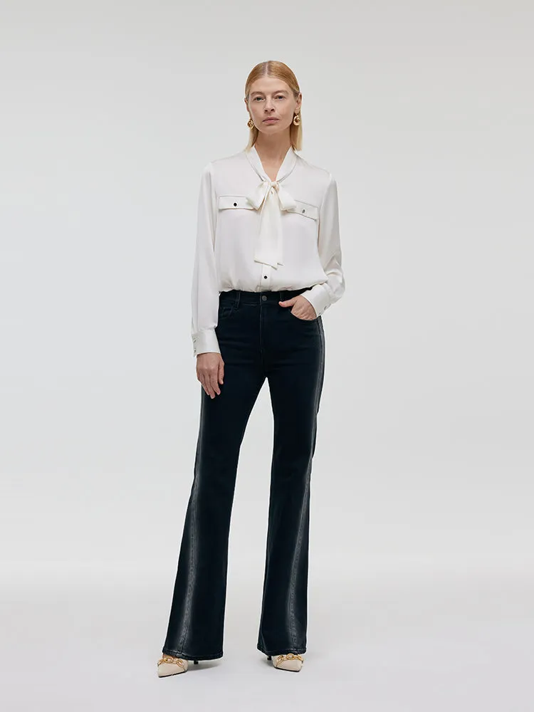 Mid-Rise Flared Women Jeans