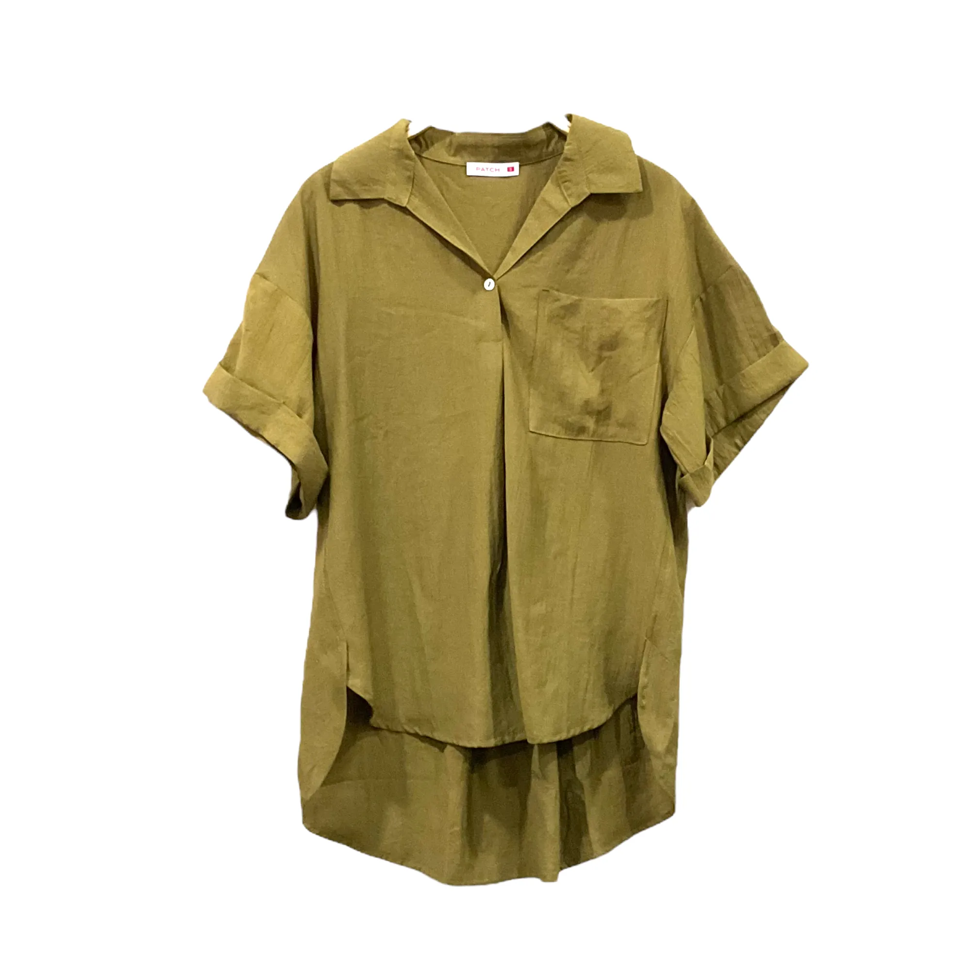 Patch Women Short Sleeve Loose Blouse