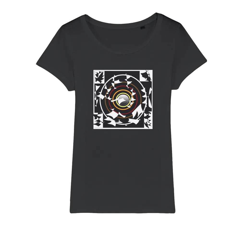 Patches in black and white Organic Jersey Womens T-Shirt