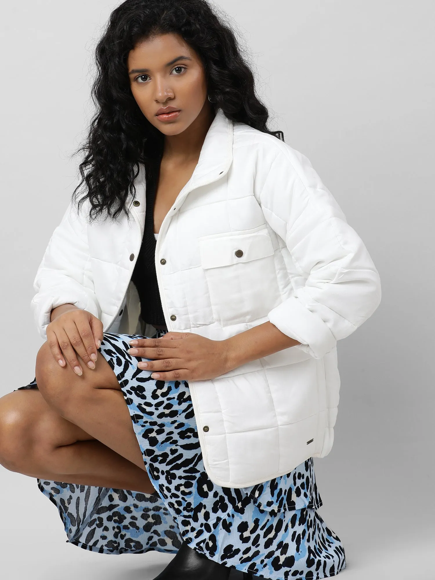 Snuggles Chic Oversize White Jacket