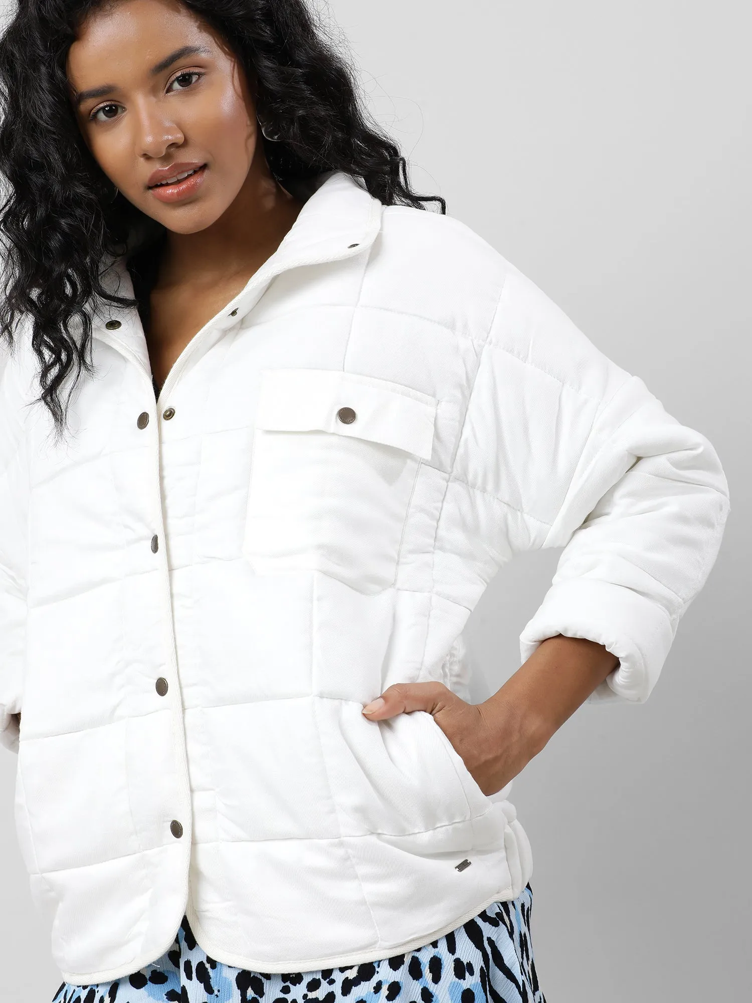 Snuggles Chic Oversize White Jacket