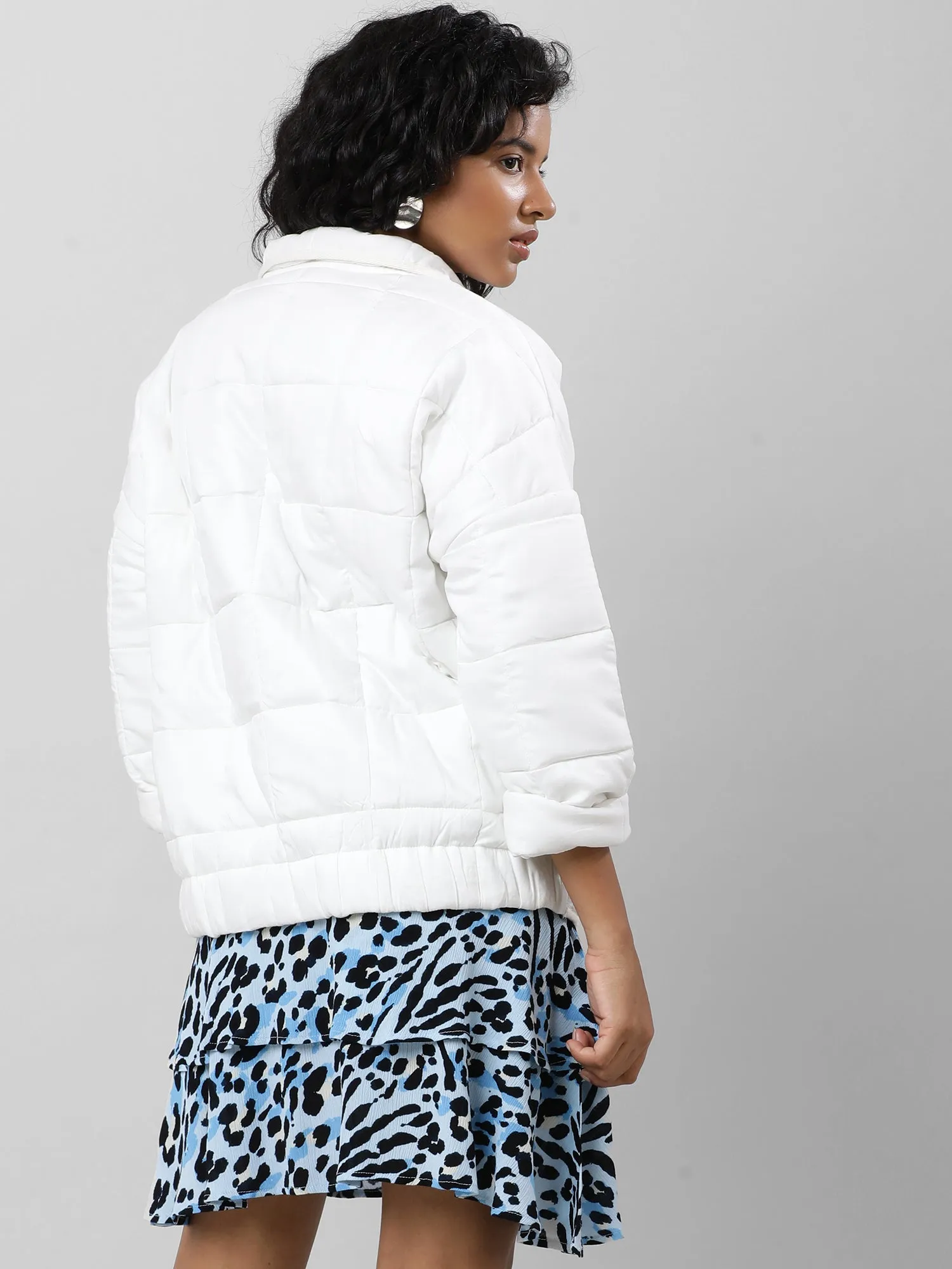 Snuggles Chic Oversize White Jacket