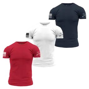 Standard Issue Core Basic T-Shirts - Patriot Pack - 3 Pack