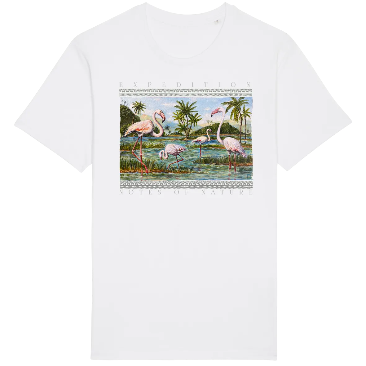 T-SHIRT  WOMEN "FLAMINGOS NOTES"