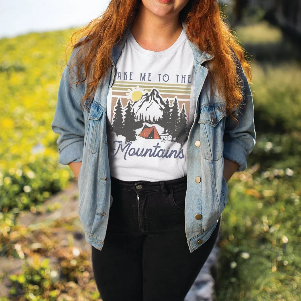 Take Me To The Mountains Outdoors Graphic T-Shirt - NA140