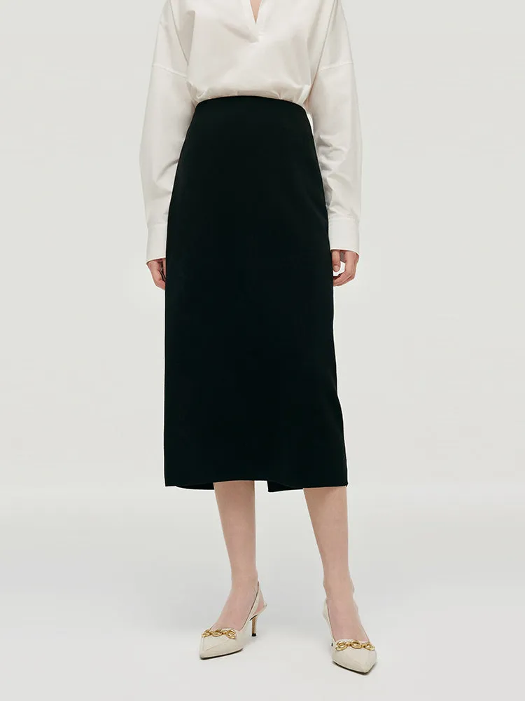 Tencel A-Line Knit Women Skirt