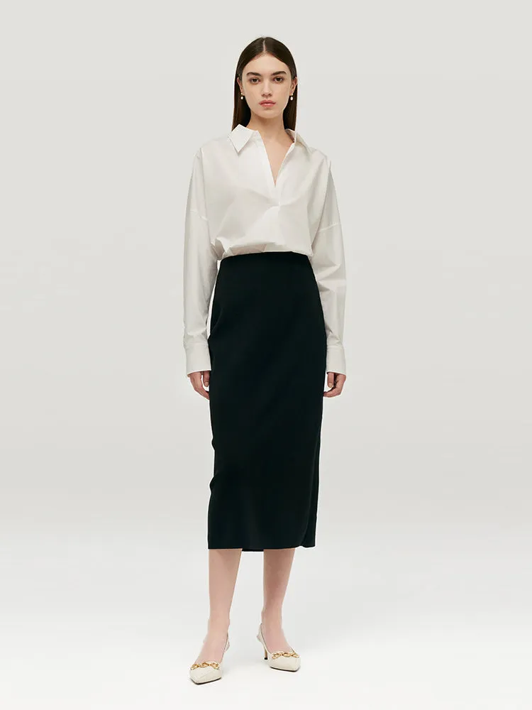 Tencel A-Line Knit Women Skirt