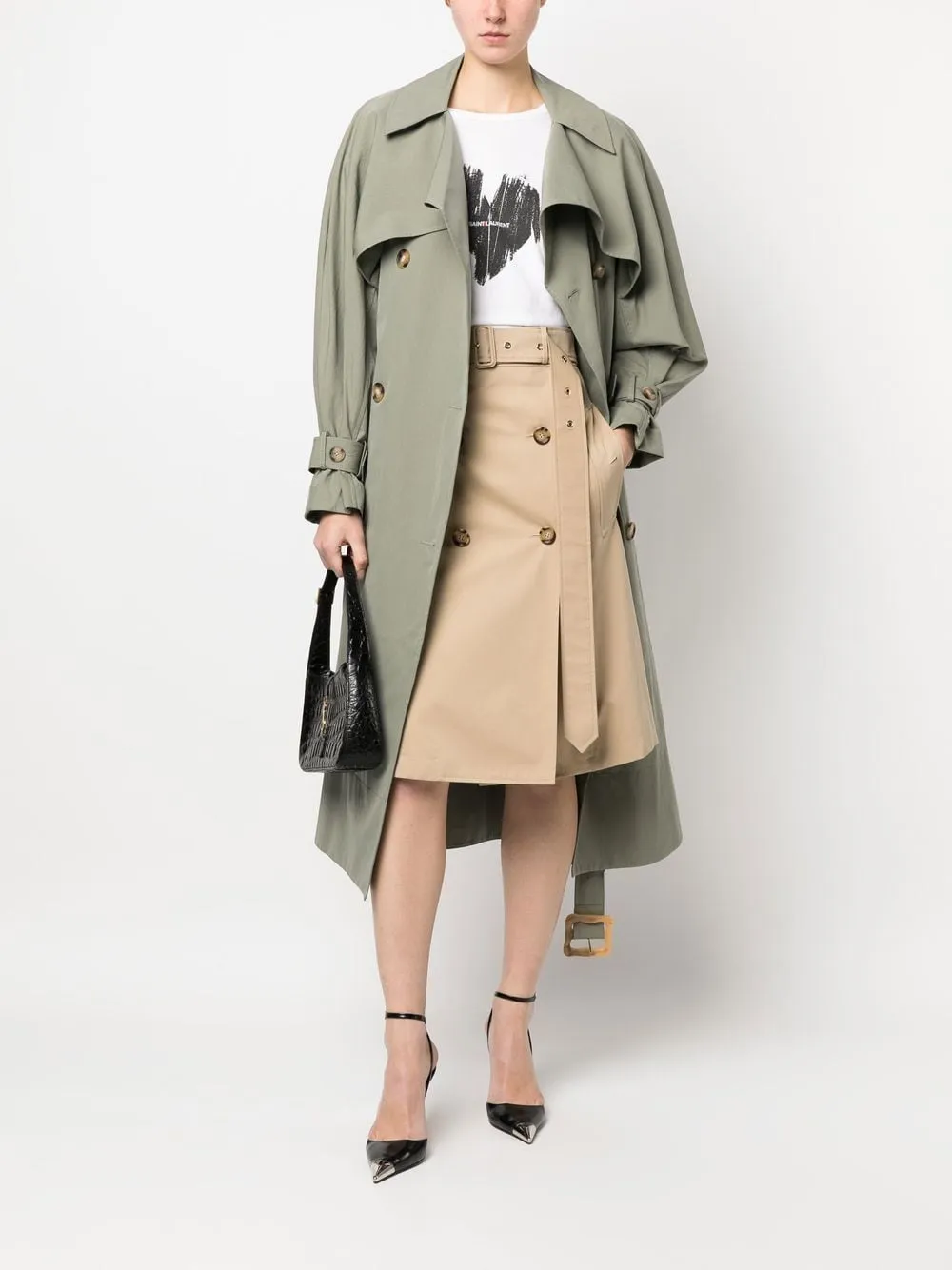 TRENCH MIDI SKIRT