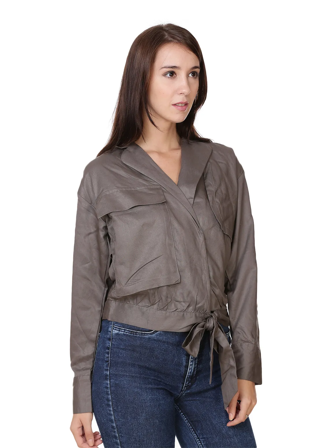 Women Grey Women's Jacket