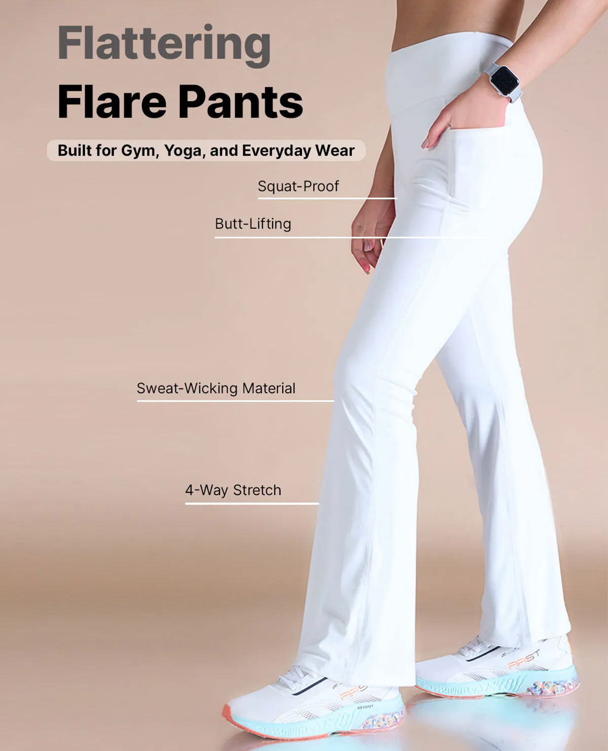 Women Stretchable Flared Pants