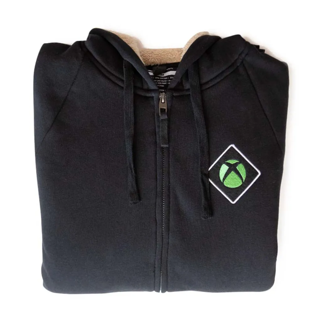 Xbox Green Sphere Sherpa Lined Zip Hoodie